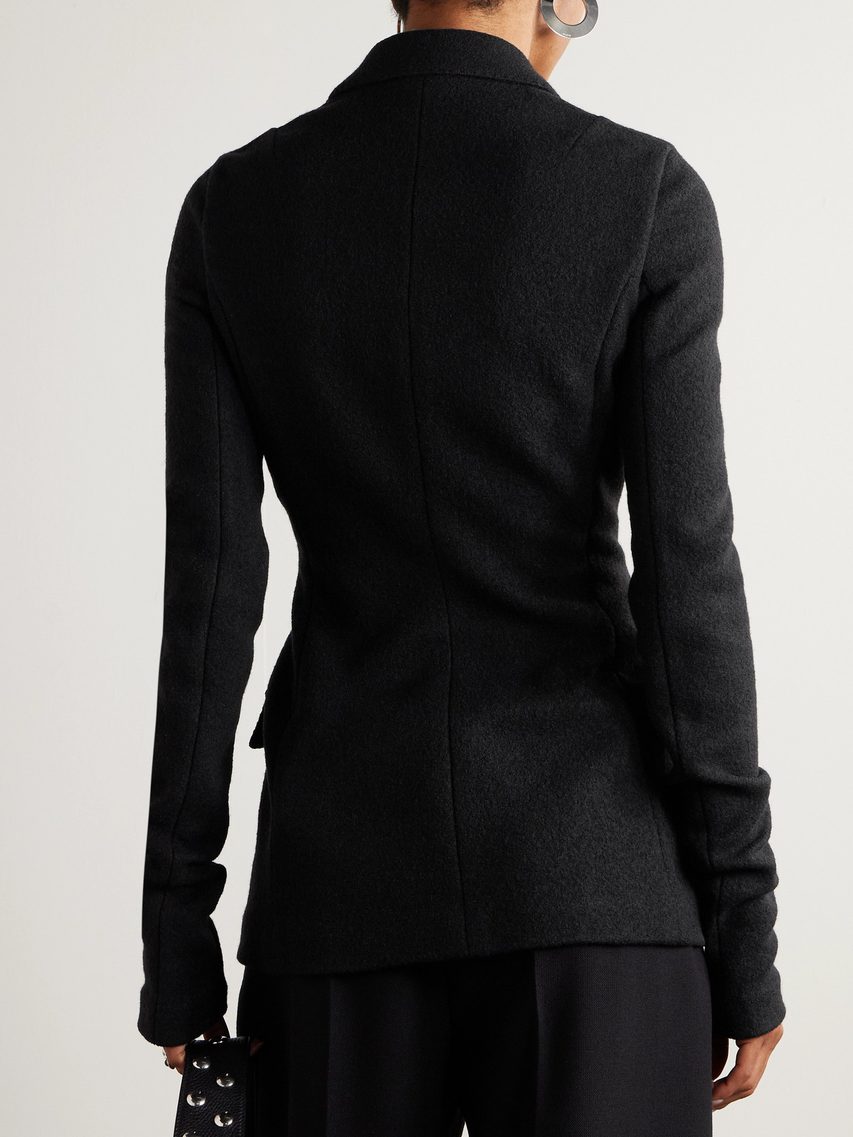 Dolce & Gabbana Double-breasted Wool Blazer In Black