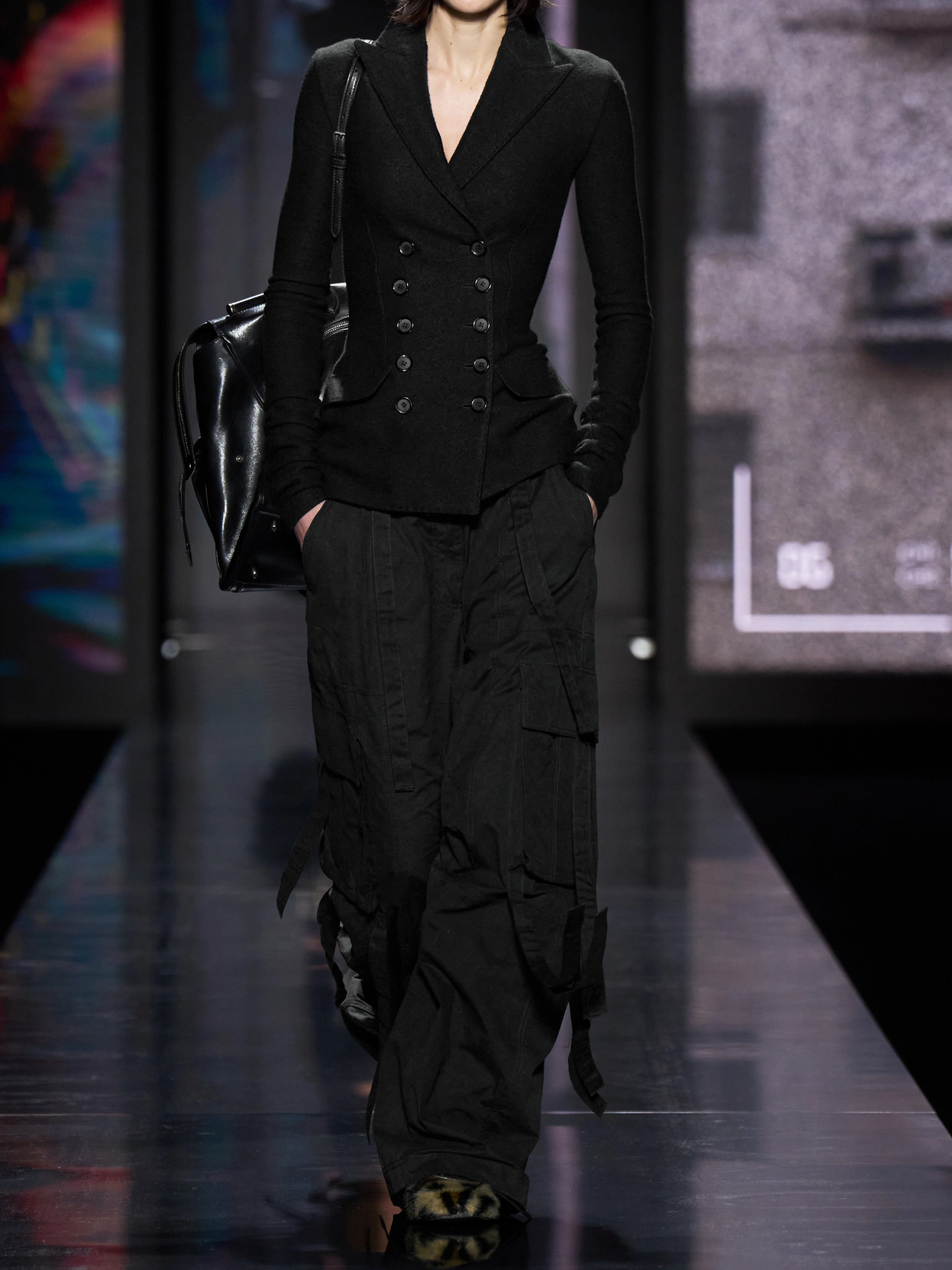 Dolce & Gabbana Double-breasted Wool Blazer In Black