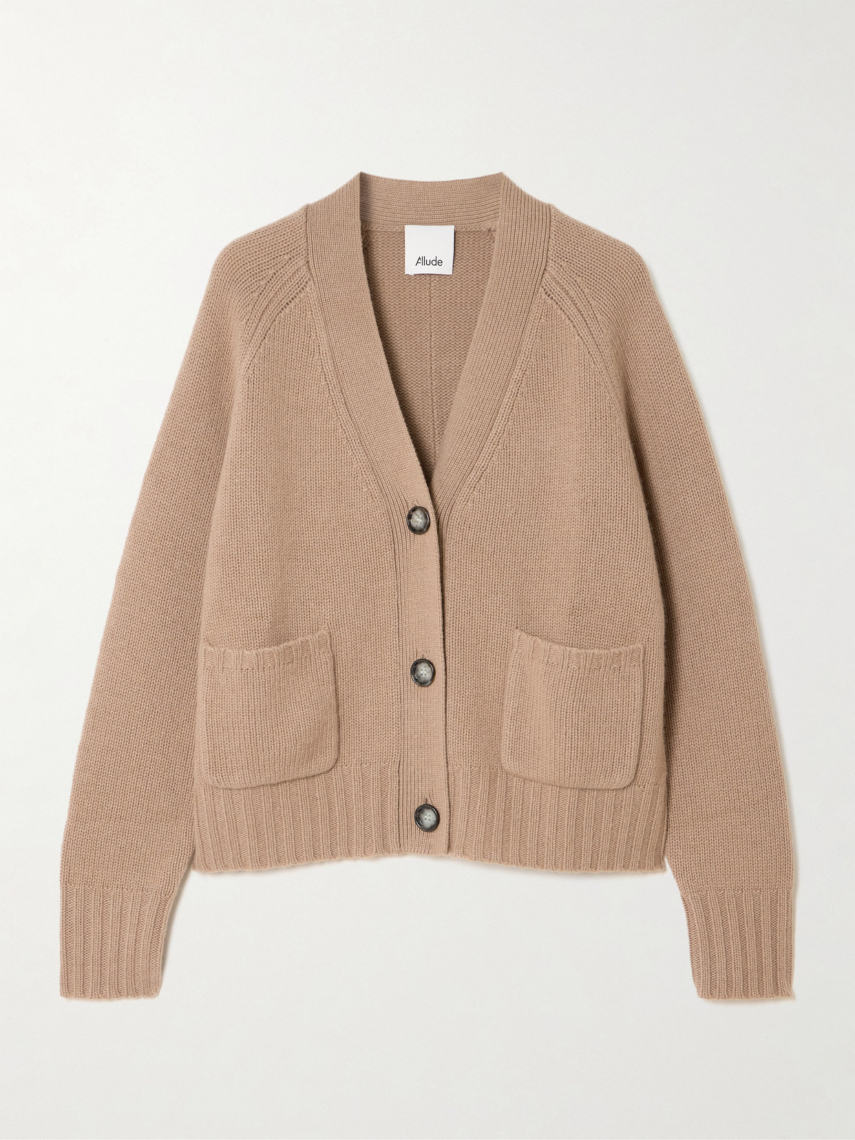 Allude Wool And Cashmere-blend Cardigan In Brown