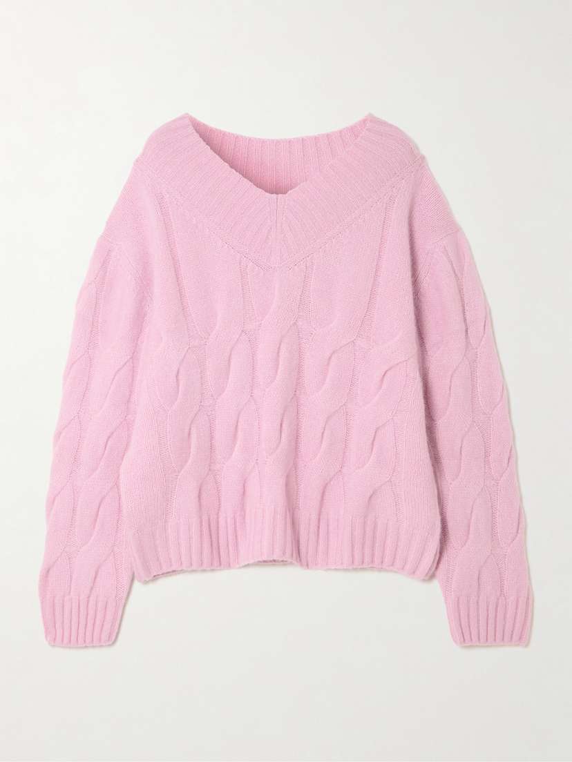 Allude Cable-knit Cashmere And Silk-blend Sweater