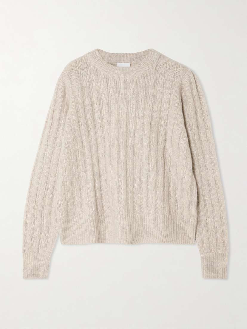 Allude Ribbed Cashmere And Silk-blend Sweater
