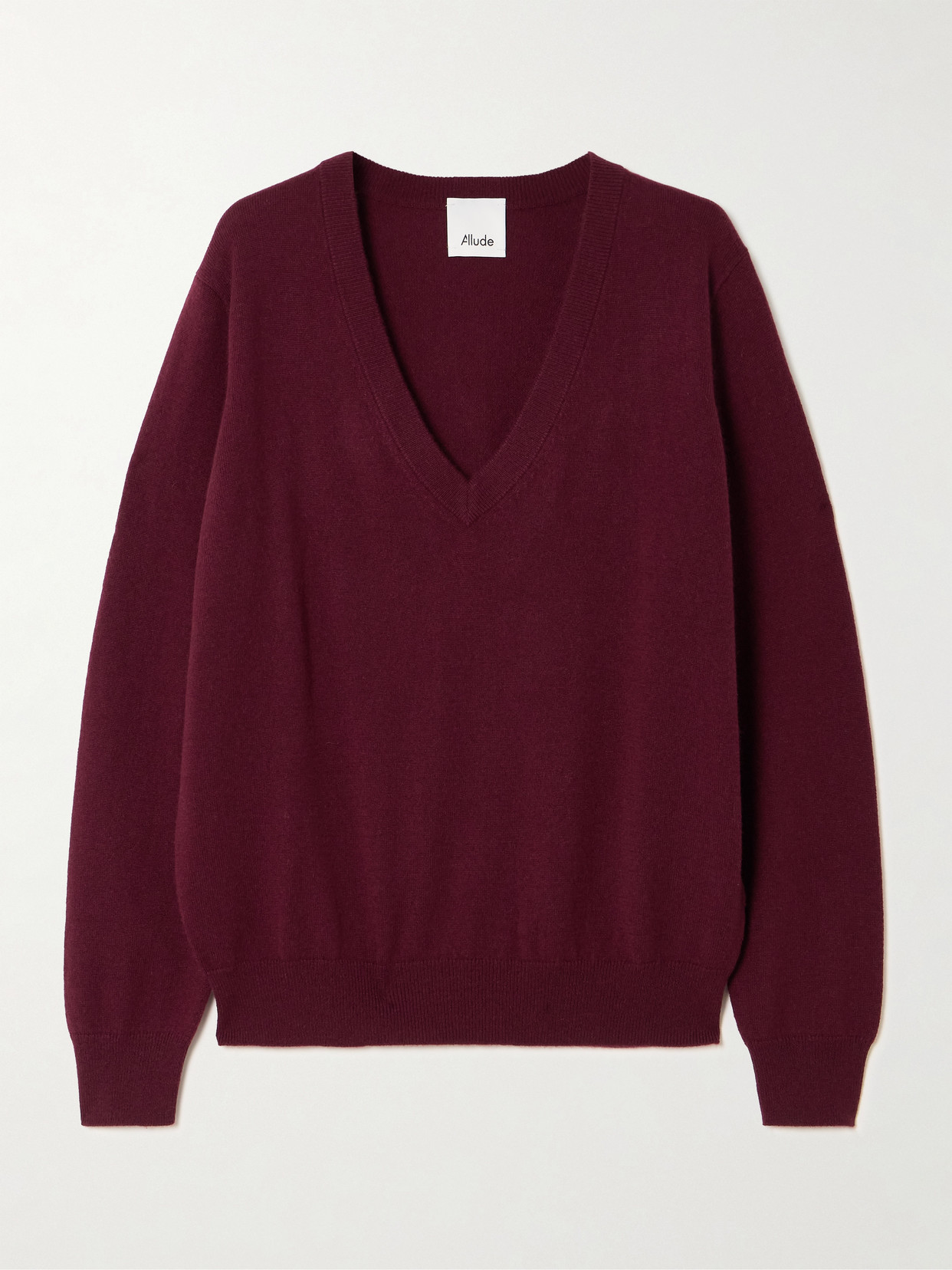 Allude Cashmere Sweater In Burgundy