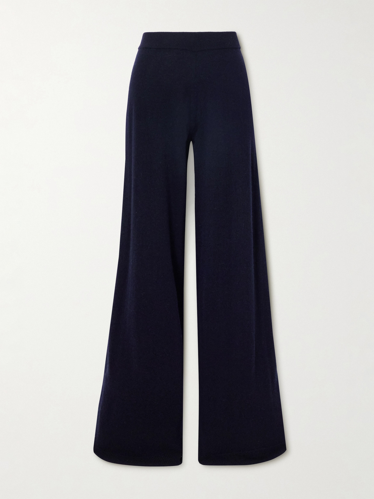 Allude Wool And Cashmere Wide-leg Pants In Black