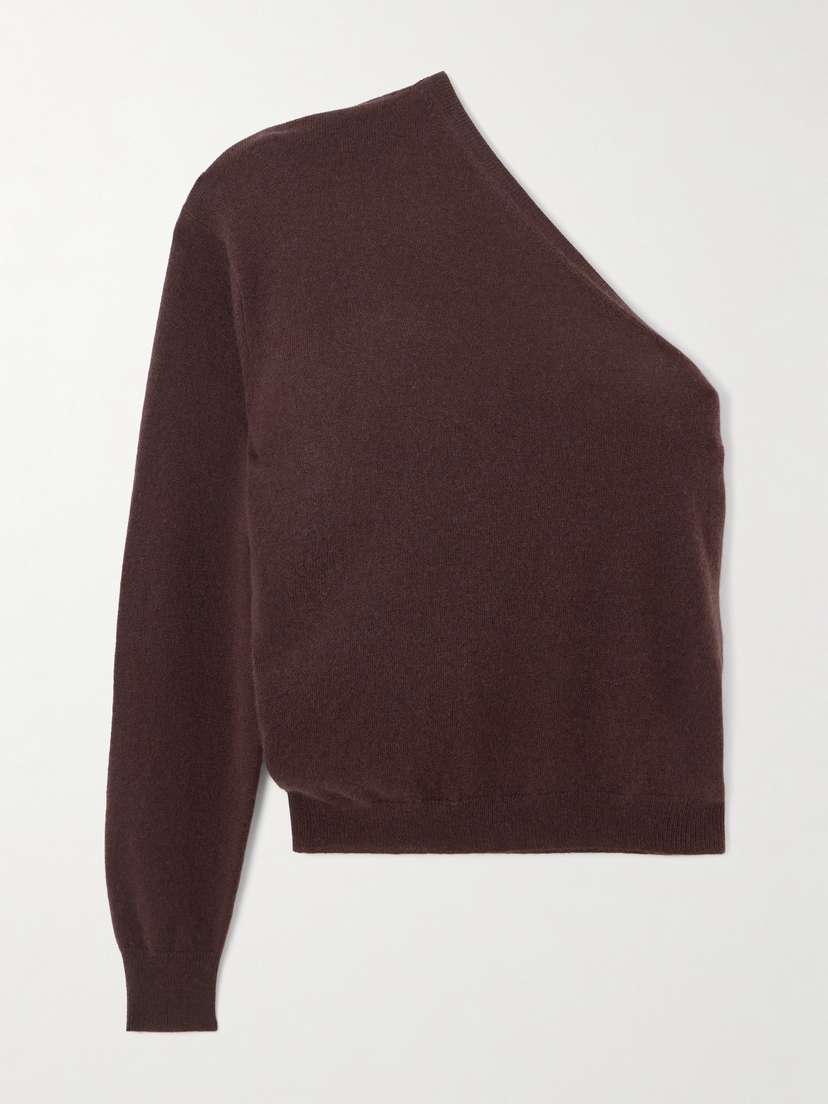 Allude One-shoulder Wool And Cashmere-blend Sweater