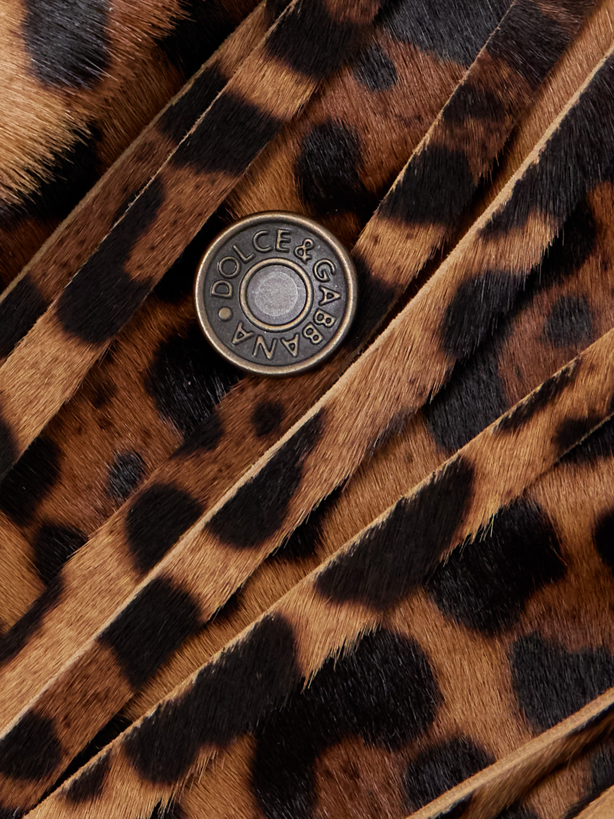 Dolce & Gabbana Fringed Leopard-print Calf Hair Jacket In Multi