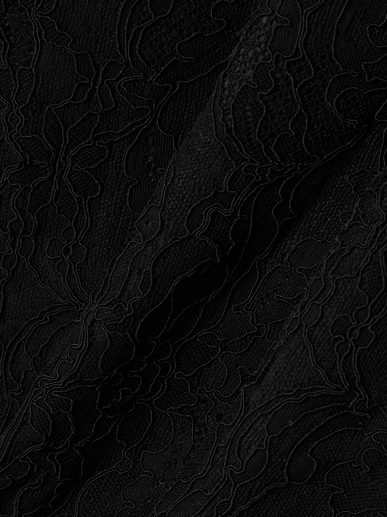 Stella Mccartney Stretch Recycled Corded Lace Top In Black