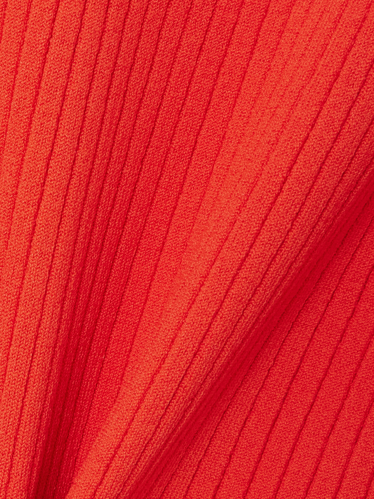 Stella Mccartney Short-sleeved Ribbed Top In Orange