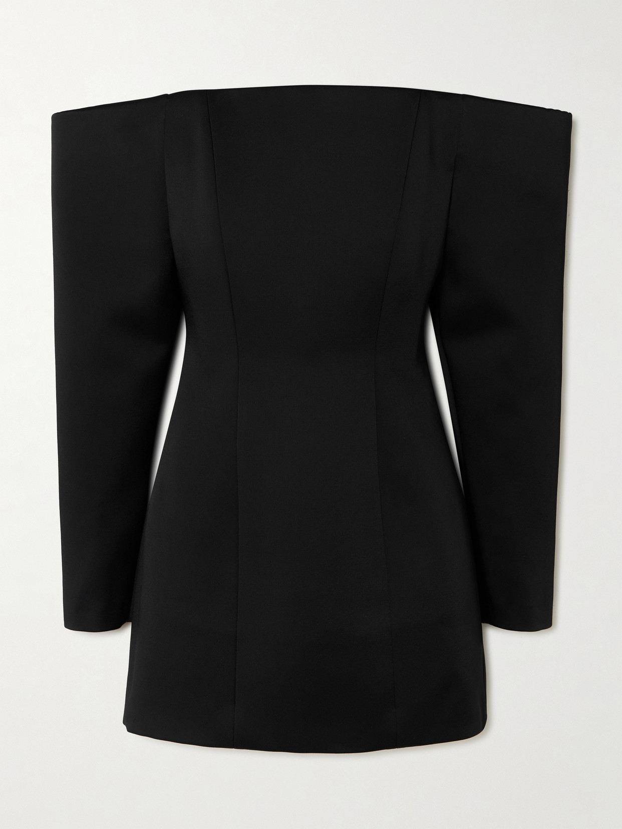 Stella Mccartney Off-the-shoulder Structured Corset Mini Dress In Black