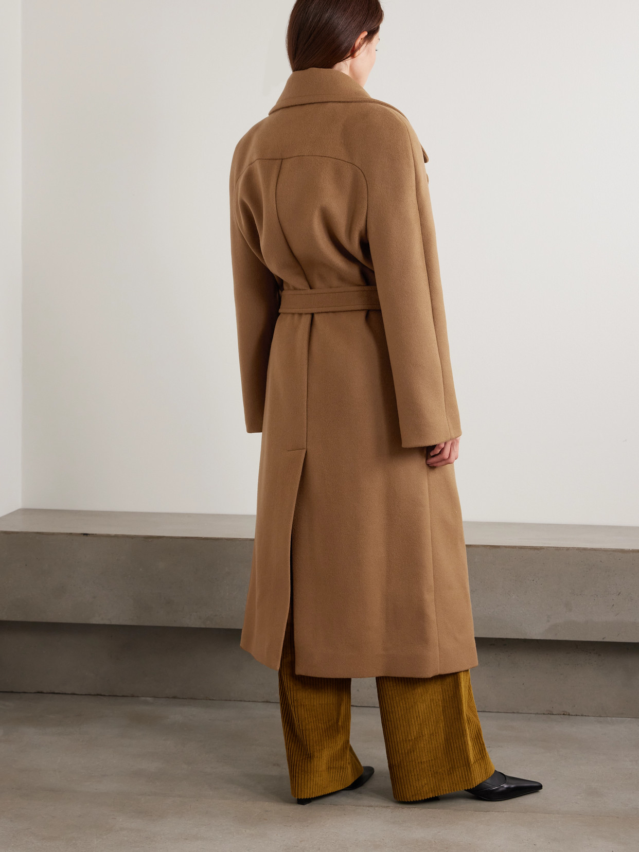 Double-Breasted Belted Coat