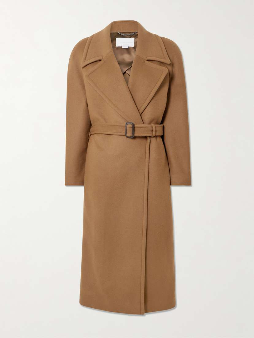 Stella McCartney Double-breasted Belted Wool Coat
