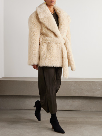 Stella McCartney Wool-blend fleece coat