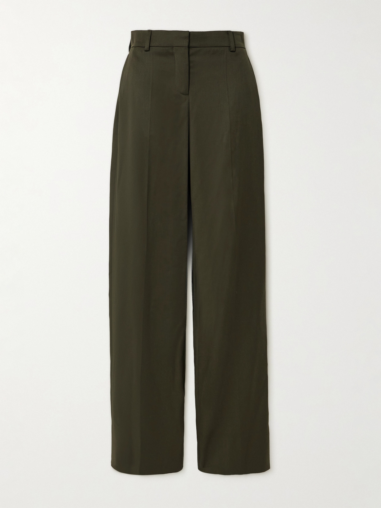Stella Mccartney Shiny Tailoring Loose Trousers In Green