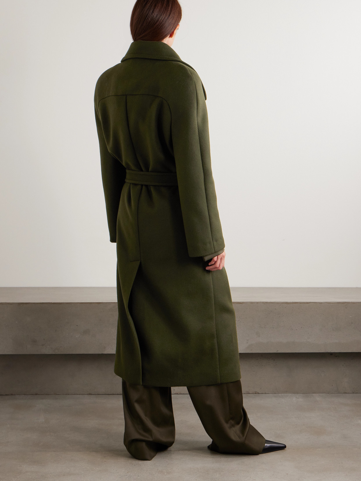 Belted Double-Breasted Coat