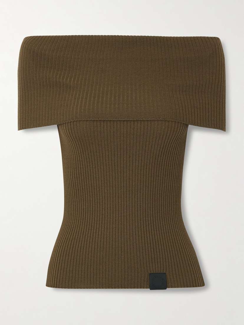 Stella McCartney Strapless Ribbed Wool Top