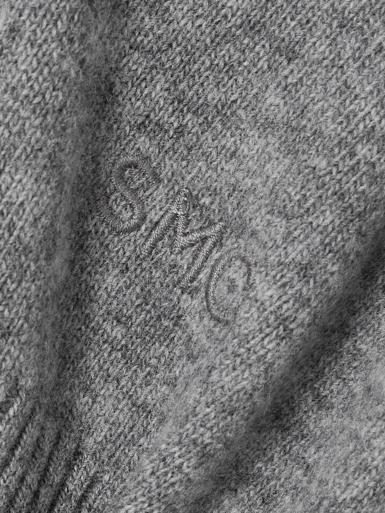 Stella Mccartney Cropped Hooded Wool Sweater In Gray