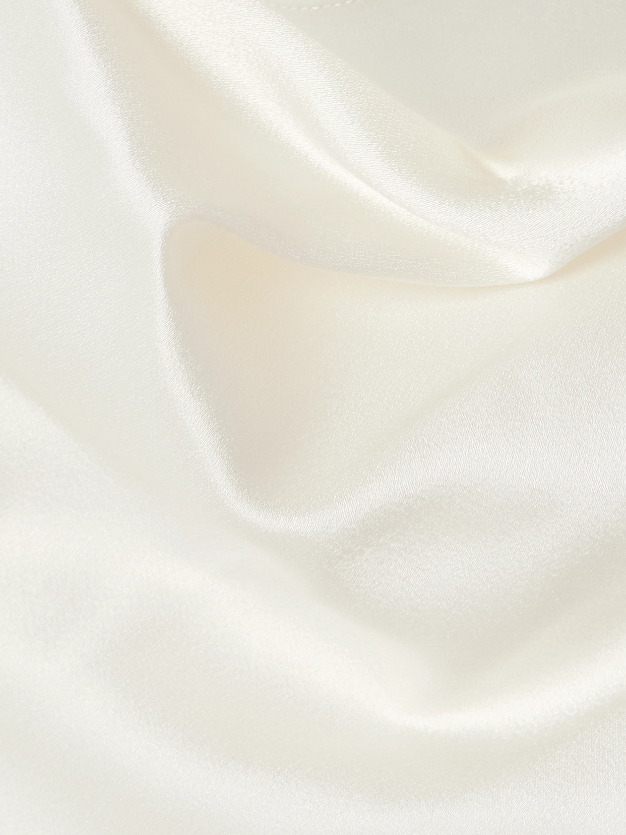 Stella Mccartney Draped Satin Halterneck Top In White