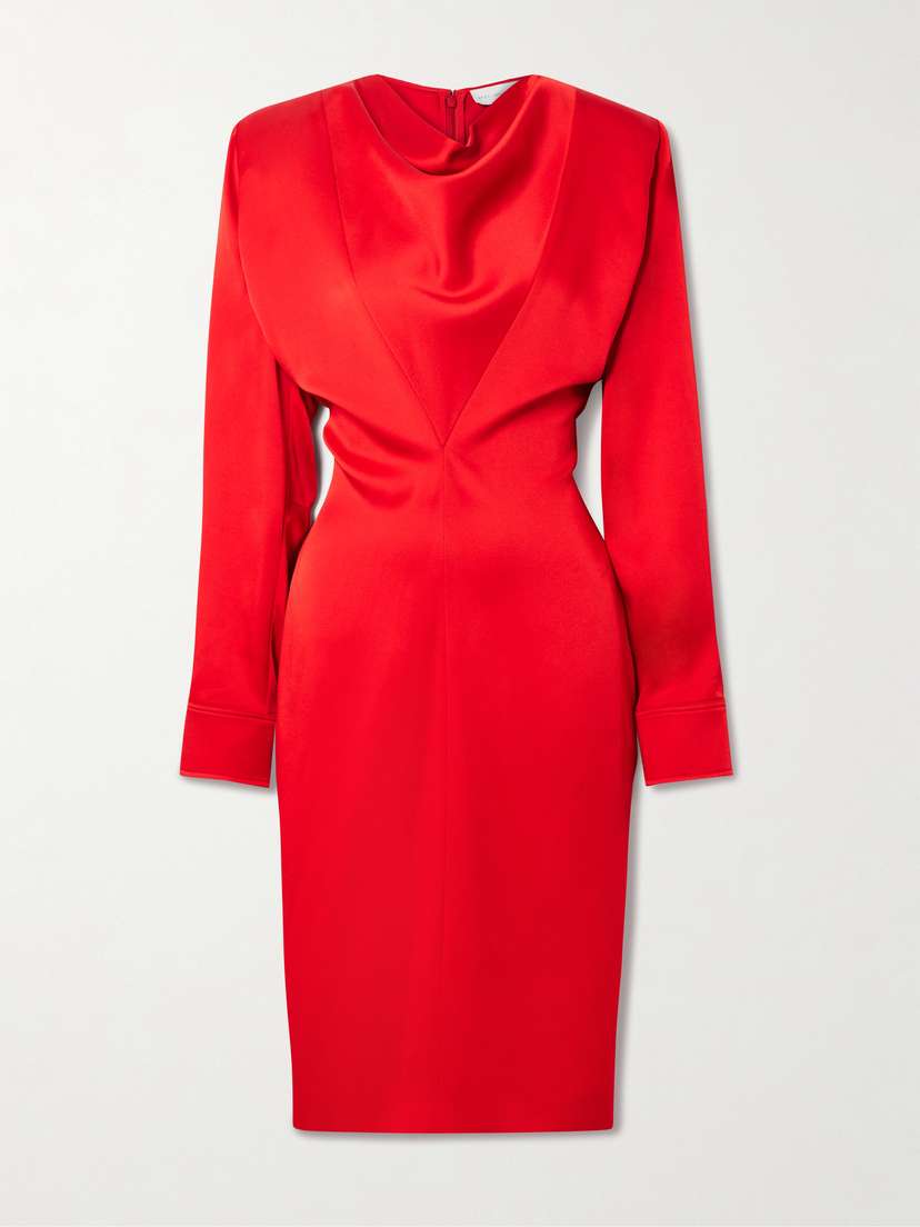 Stella McCartney Draped Satin Midi Dress