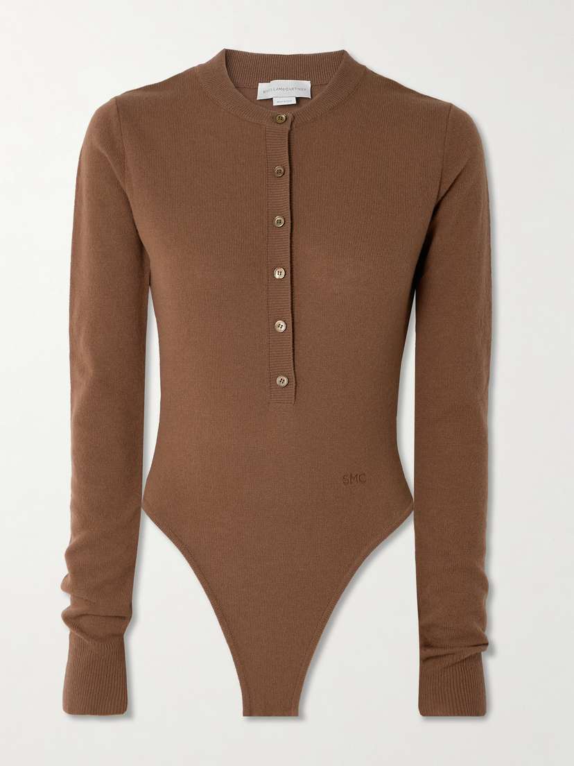 Stella McCartney Embroidered Wool Bodysuit