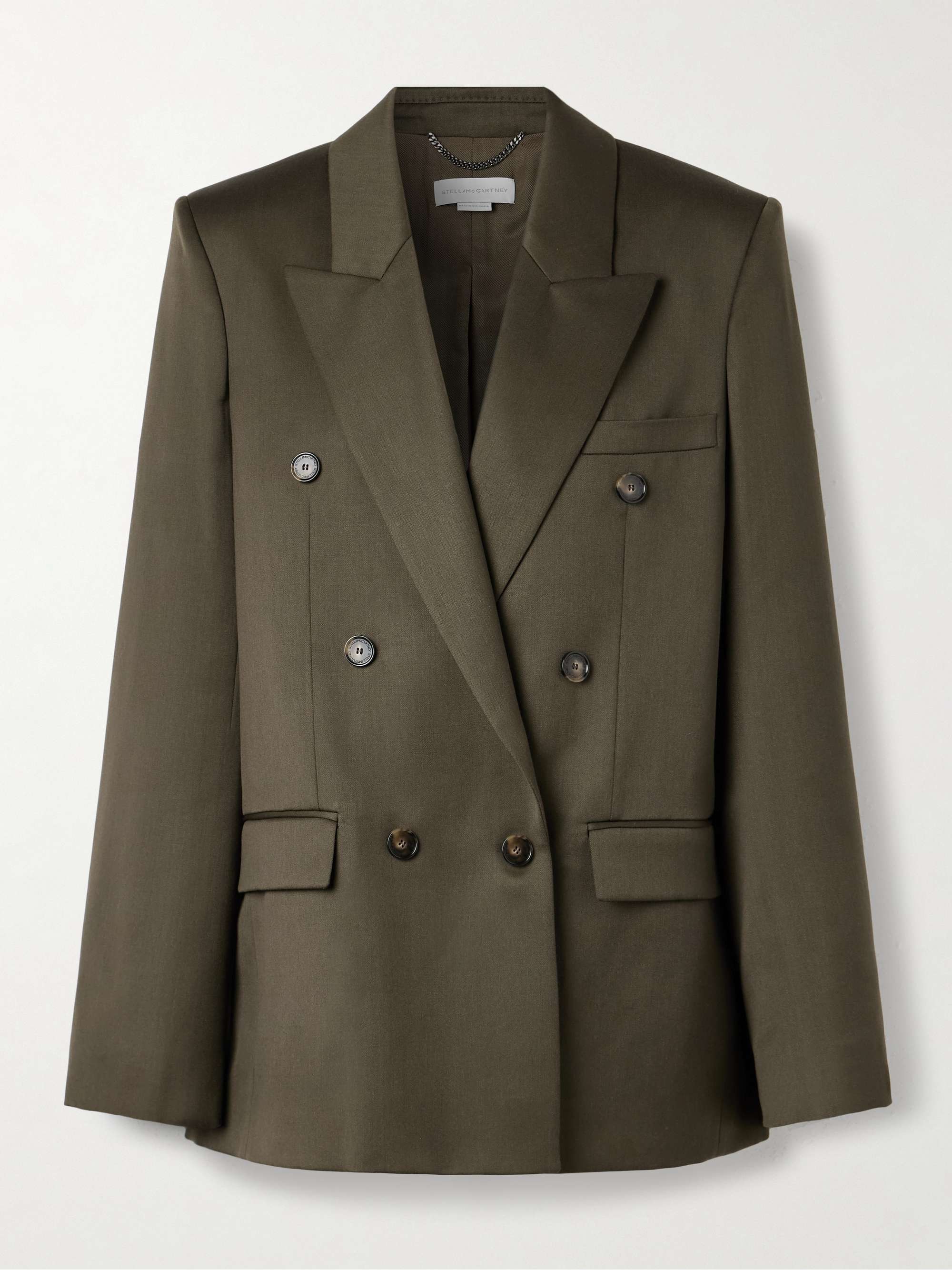 STELLA MCCARTNEY Double-breasted wool-crepe blazer | NET-A