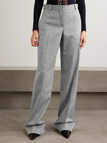 Stella McCartney Pinstriped wool-blend twill wide-leg pants