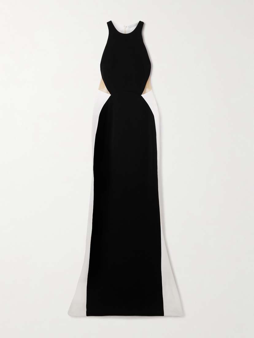 Stella McCartney Miracle Organza-trimmed Two-tone Crepe Gown