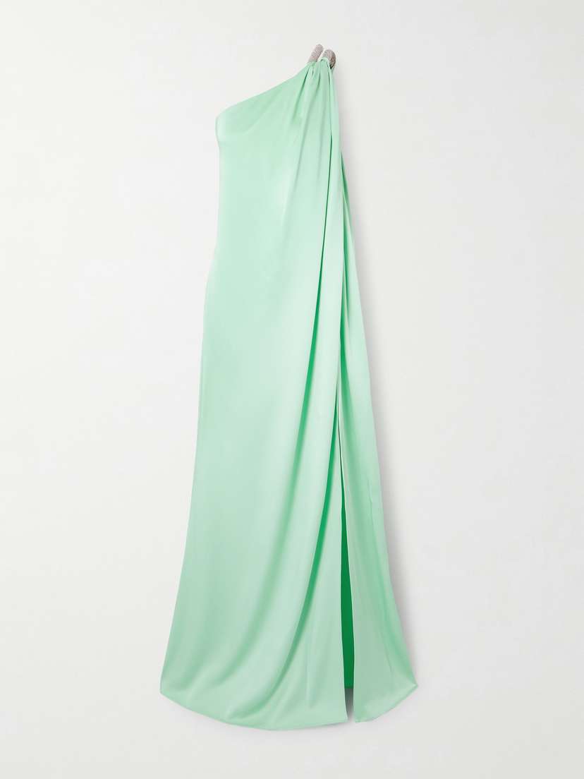 Stella McCartney Embellished Draped Satin Gown