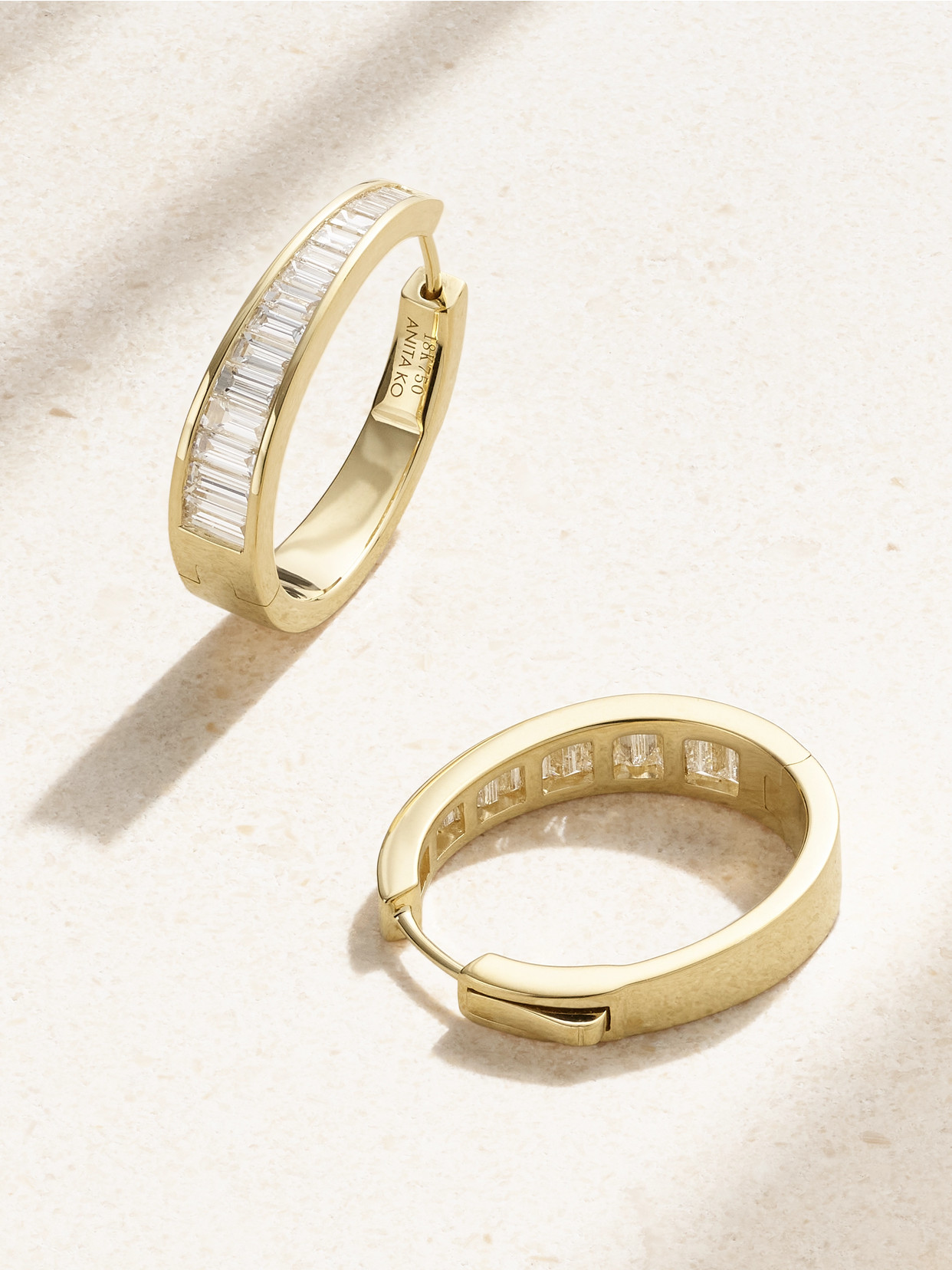 Anita Ko Meryl 18-karat Gold Diamond Hoop Earrings