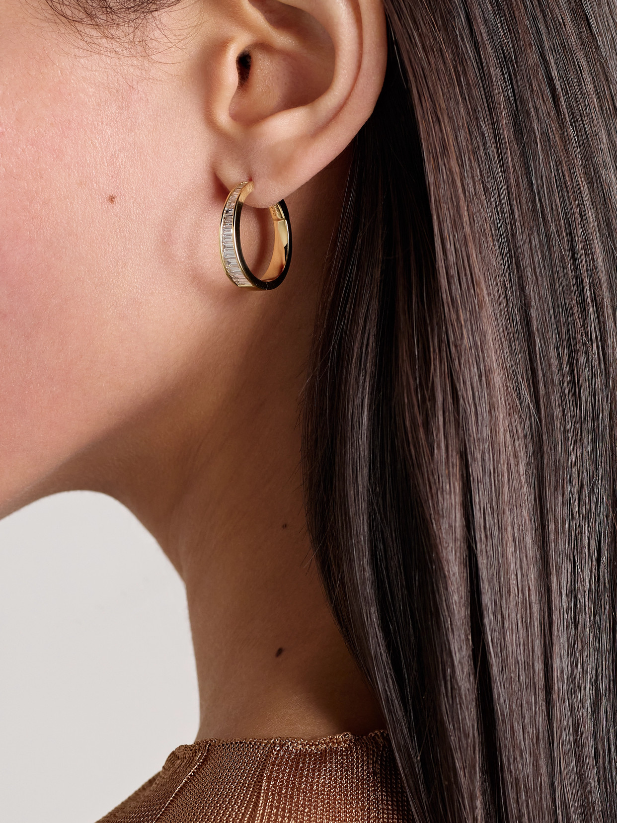 Anita Ko Meryl 18-karat Gold Diamond Hoop Earrings