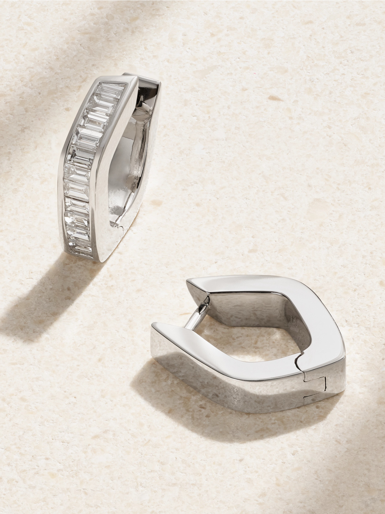 Anita Ko Georgie 18-karat White Gold Diamond Hoop Earrings