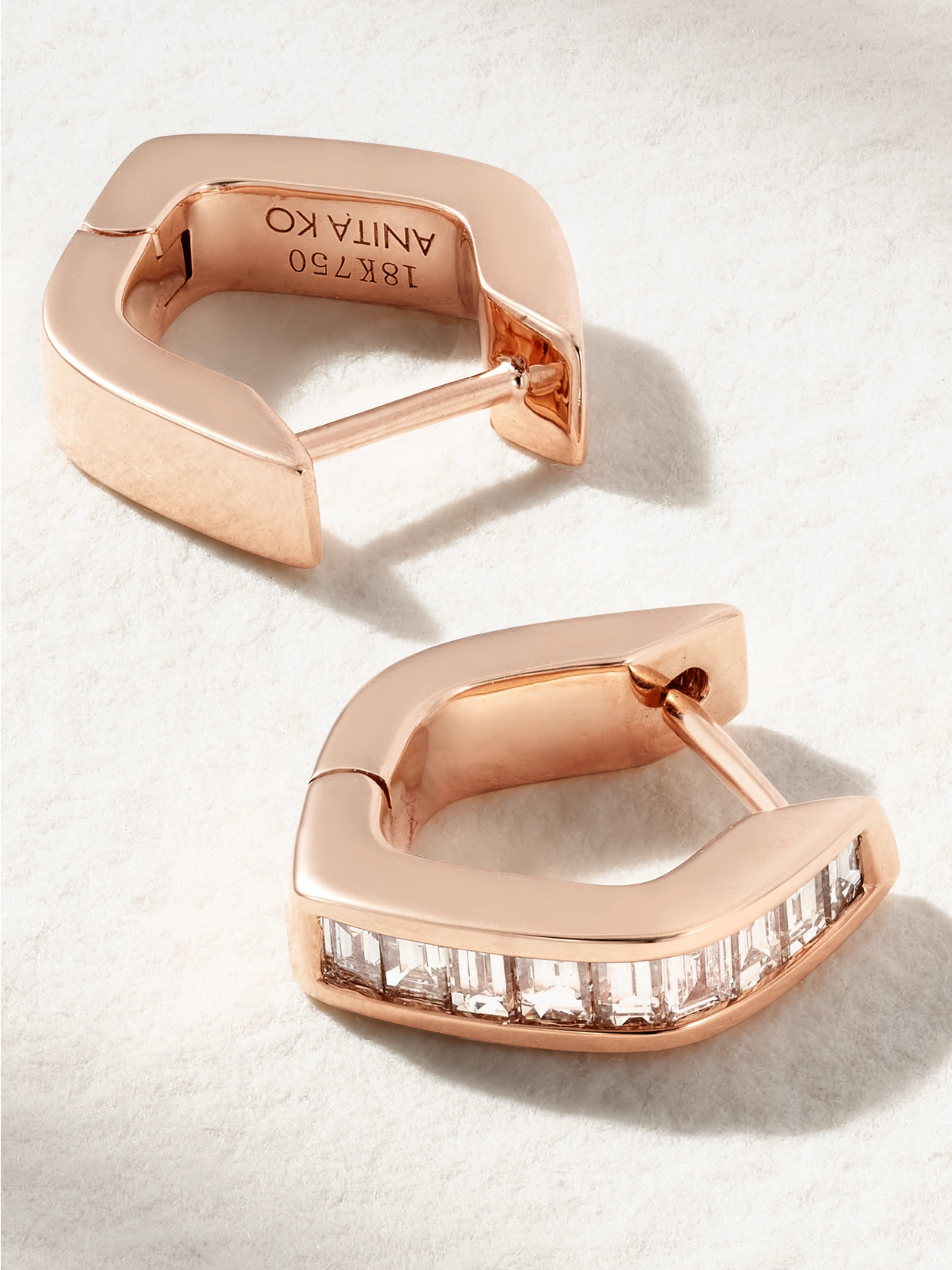 Anita Ko Georgie 18-karat Rose Gold Diamond Earrings