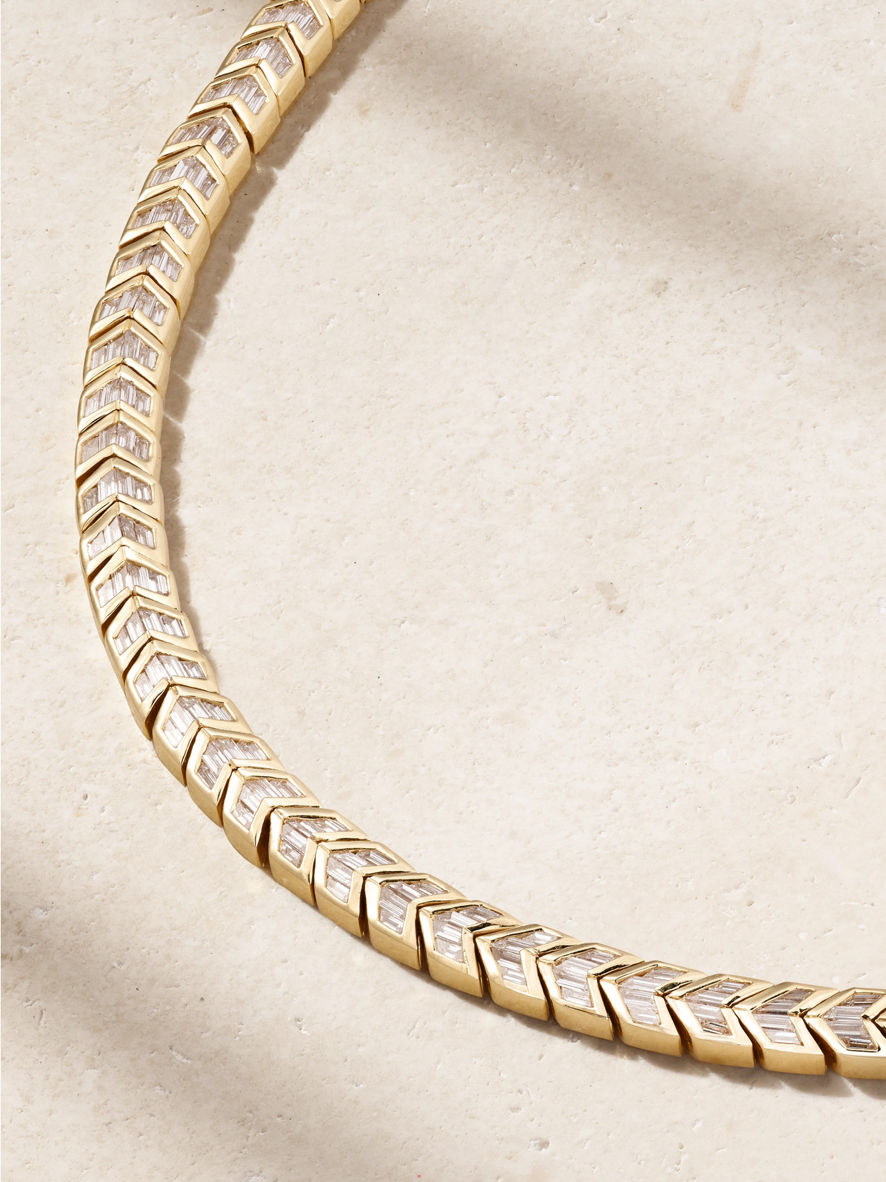 Anita Ko Arrow 18-karat Gold Diamond Choker In Gold