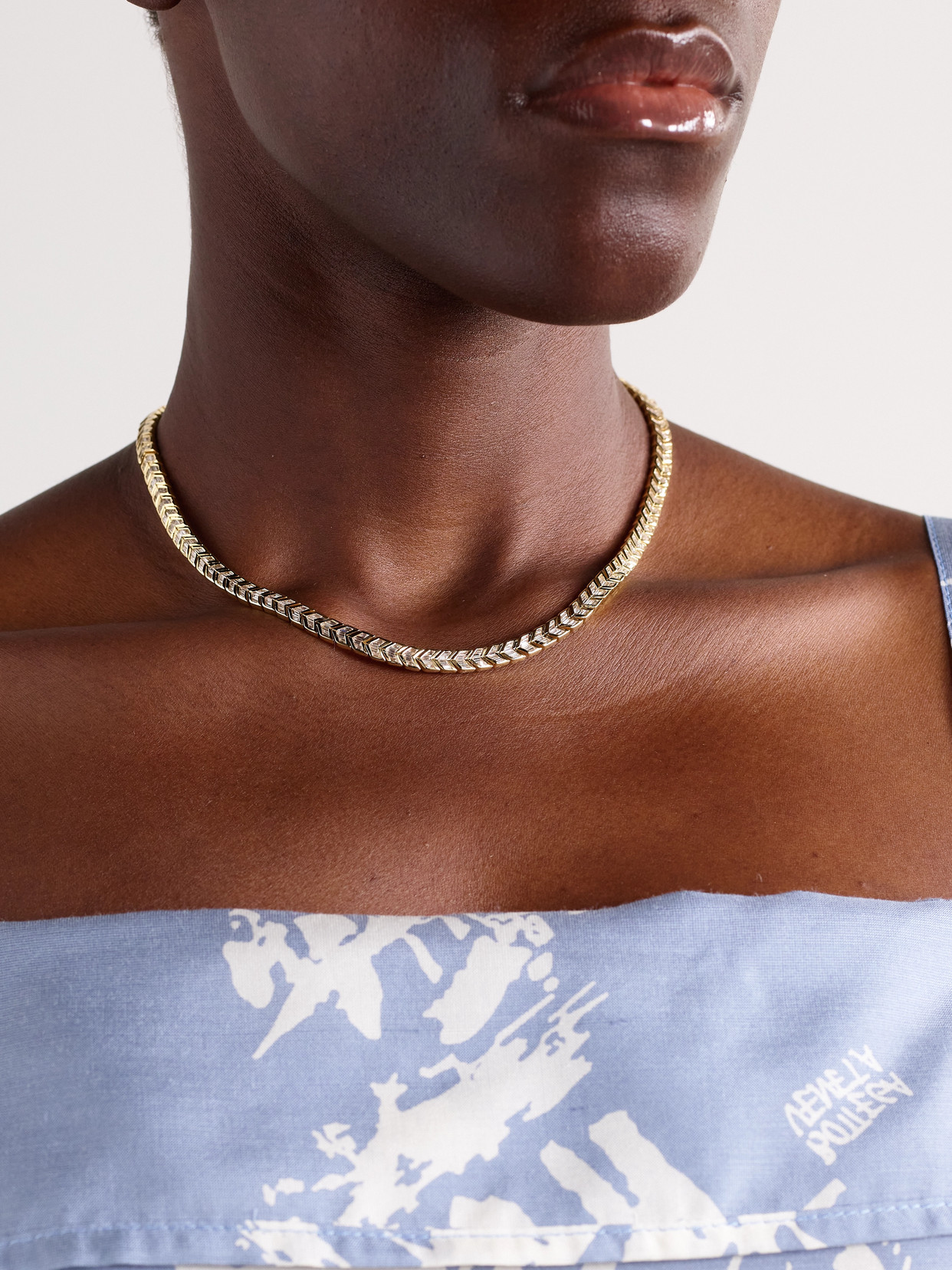 Anita Ko Arrow 18-karat Gold Diamond Choker In Gold