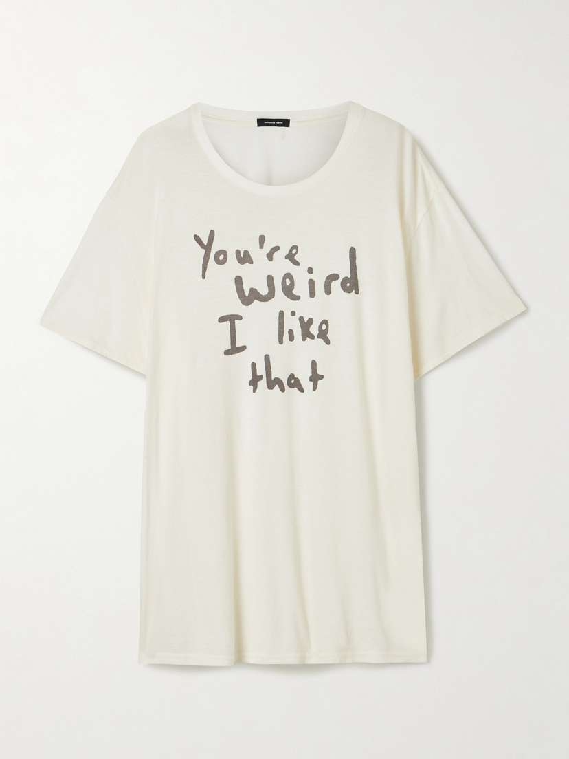 R13 You're Weird Boy Printed Cotton And Cashmere-blend Jersey T-shirt