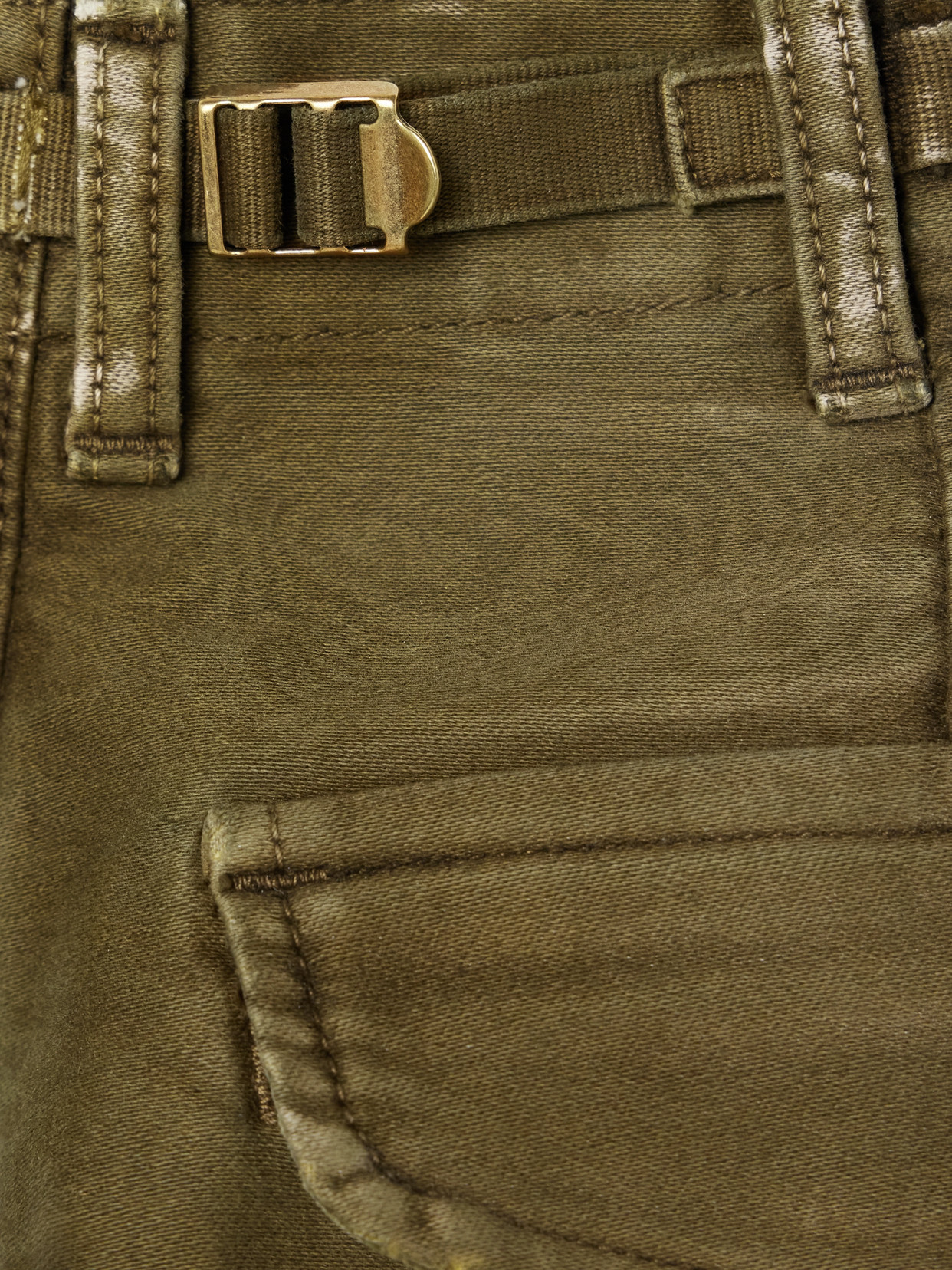 R13 Gathered Cotton-twill Straight-leg Pants In Green
