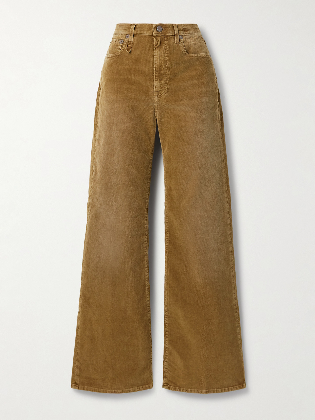R13 Charlotte High-rise Flared Cotton-blend Corduroy Jeans In Brown