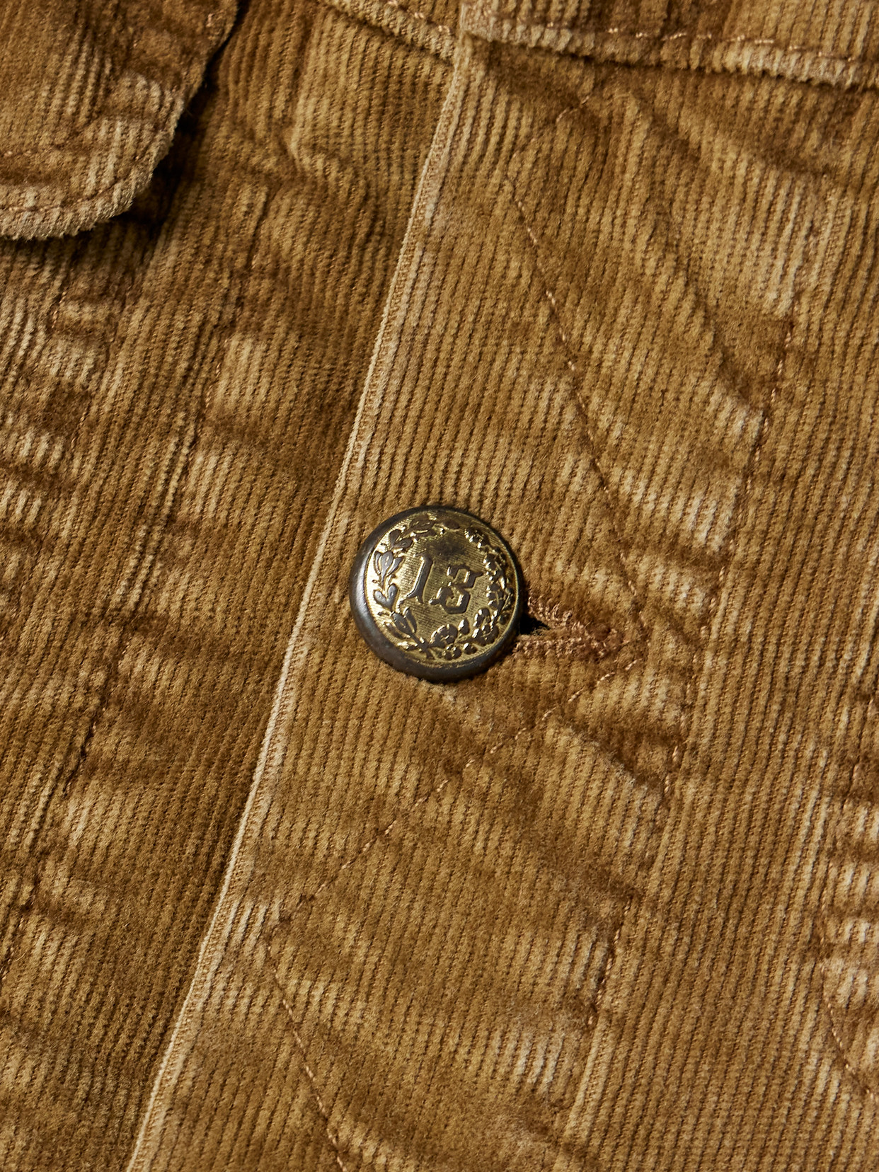 R13 Trucker Fleece-trimmed Cotton-blend Corduroy Jacket In Brown