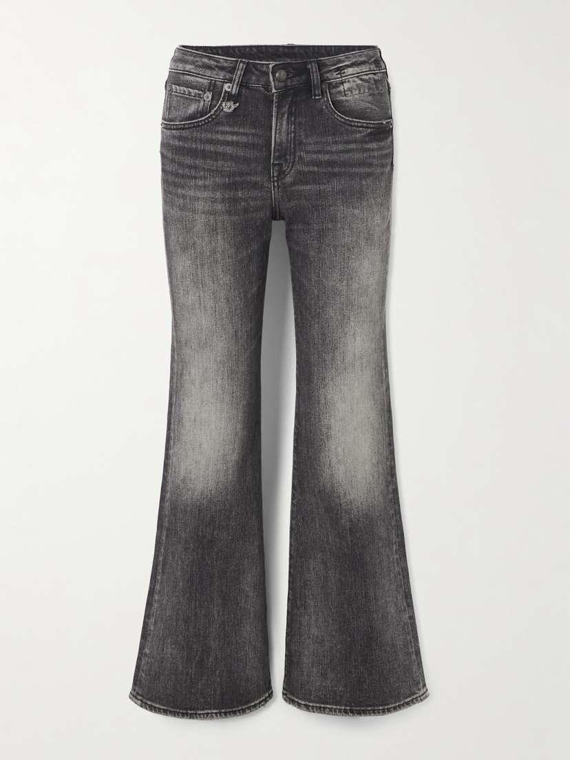 R13 Joan Kick Mid-rise Flared Jeans