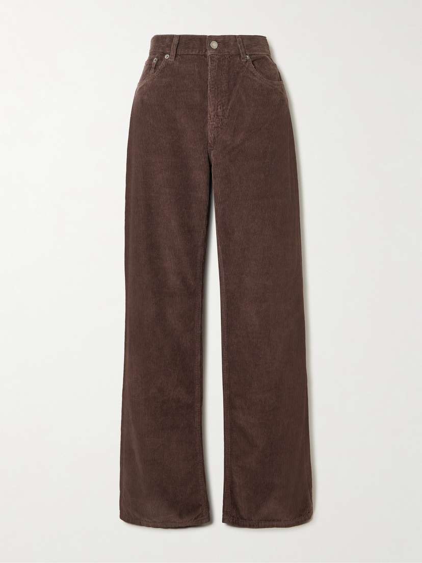 Haikure Korea Wide-leg Cotton-corduroy Pants