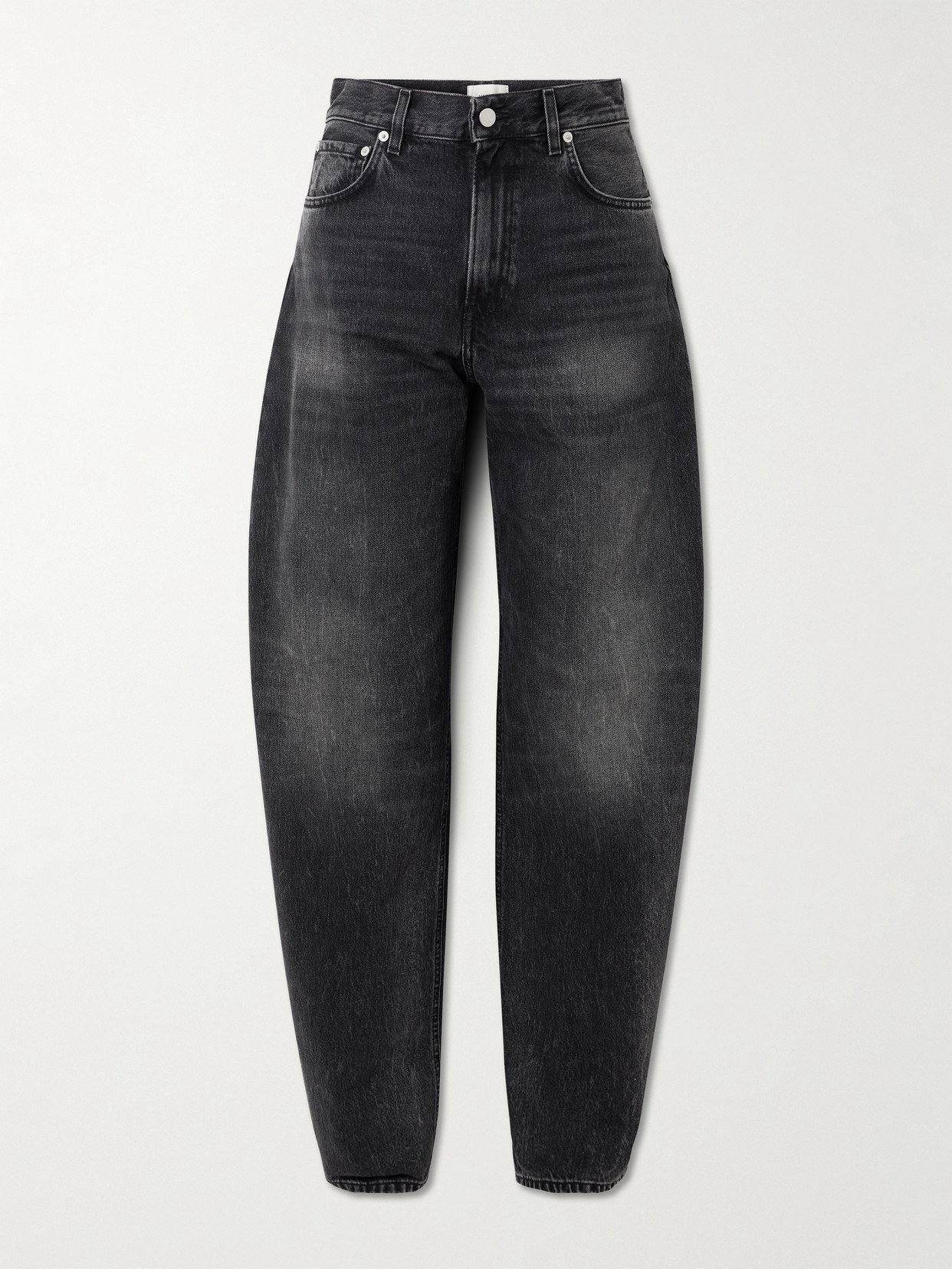 Haikure Bibi Mid-rise Barrel-leg Jeans In Black