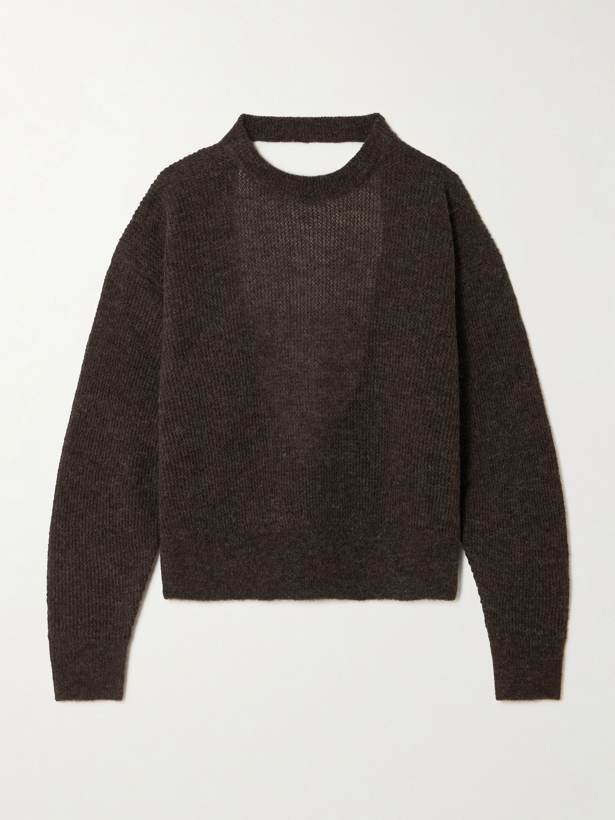 Haikure Blair Open-back Ribbed-knit Sweater In Black