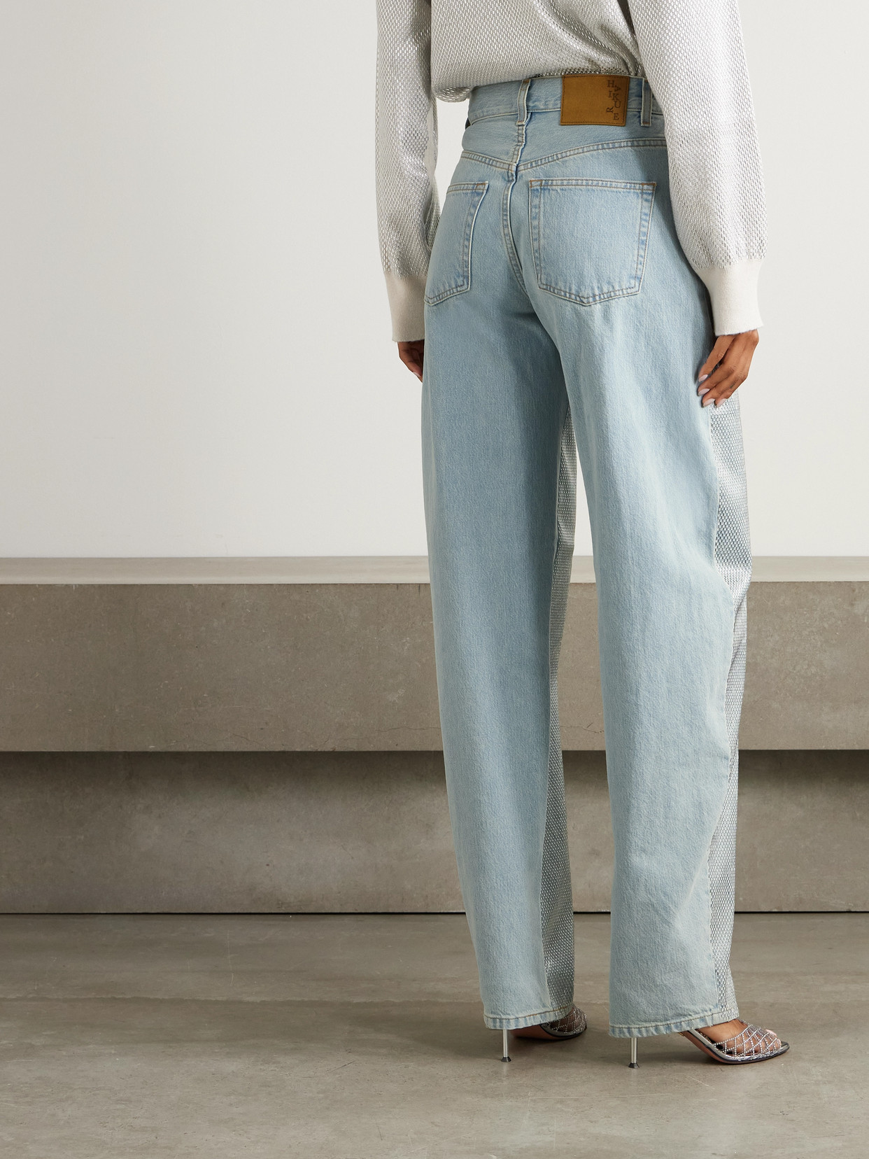 Bibi Embellished High-Rise Jeans