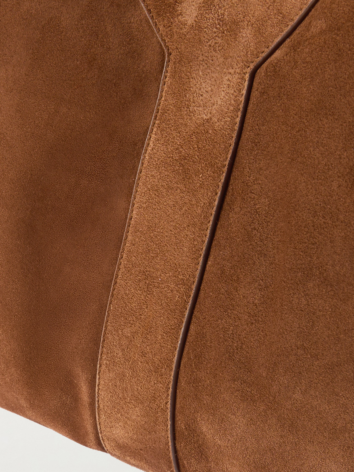 Saint Laurent Y Suede Tote In Brown