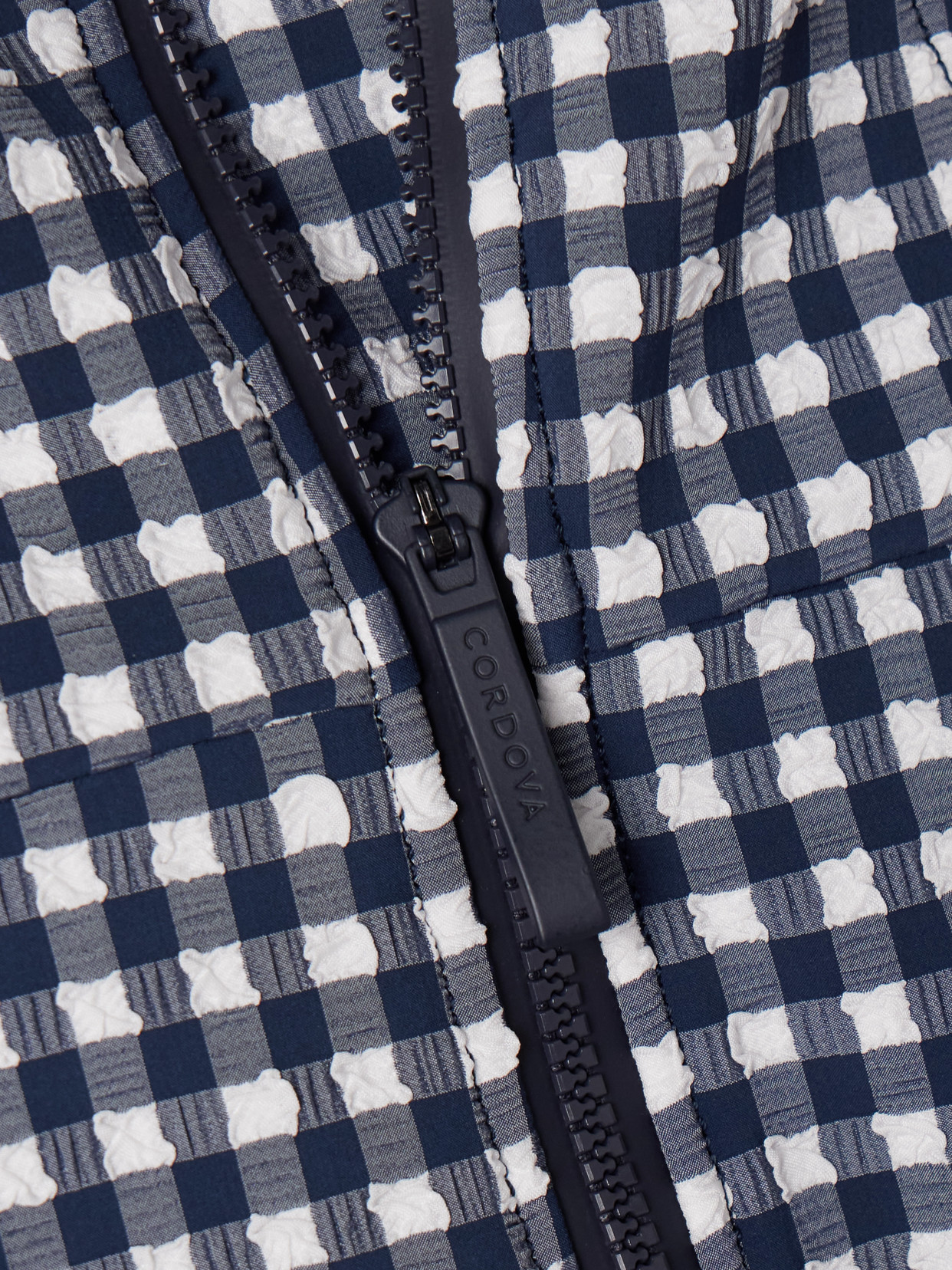 Cordova Womens Indigo Gingham Fernie Gingham-check Shell Ski Jumpsuit In Blue