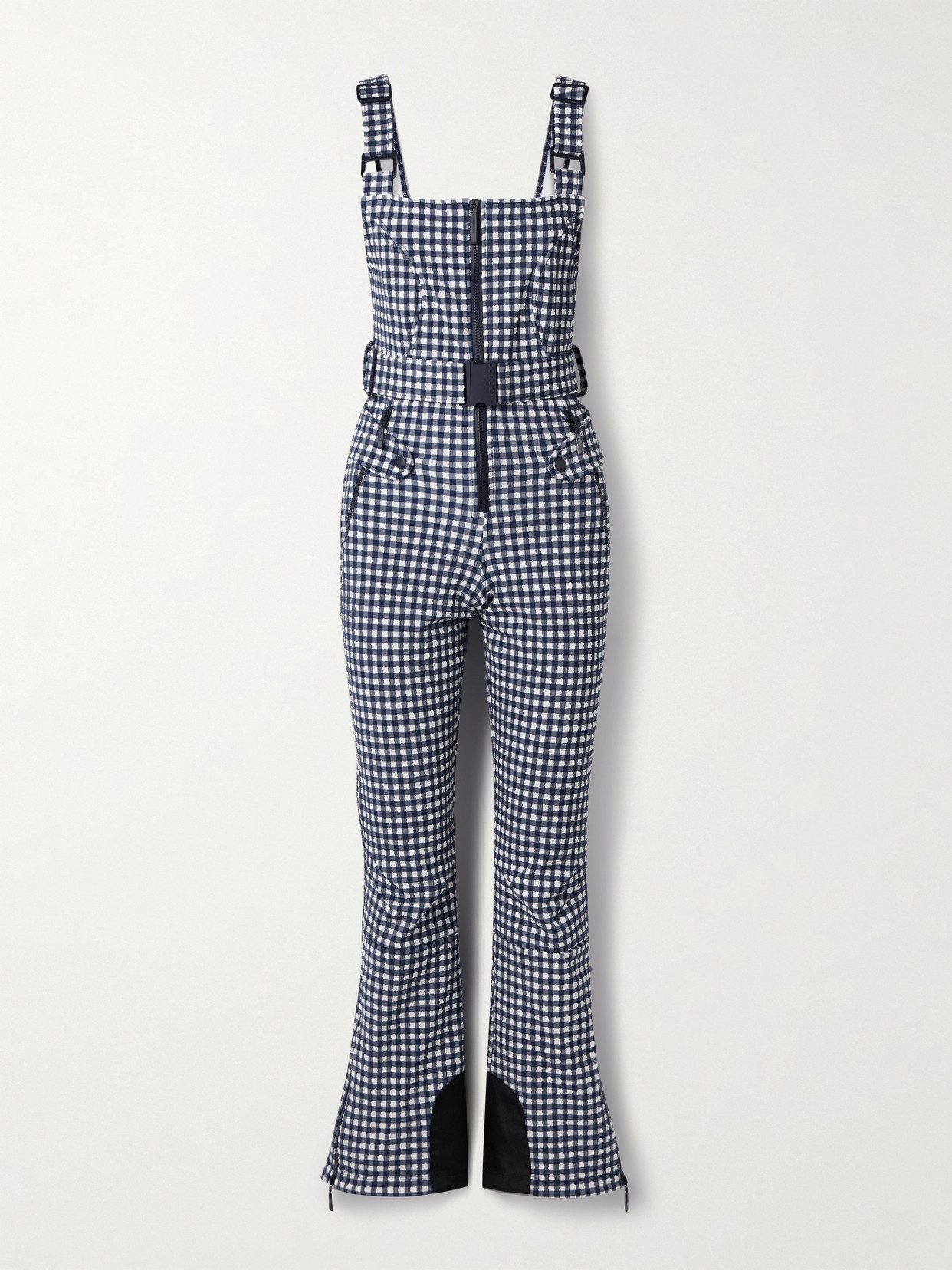 Cordova Womens Indigo Gingham Fernie Gingham-check Shell Ski Jumpsuit In Blue