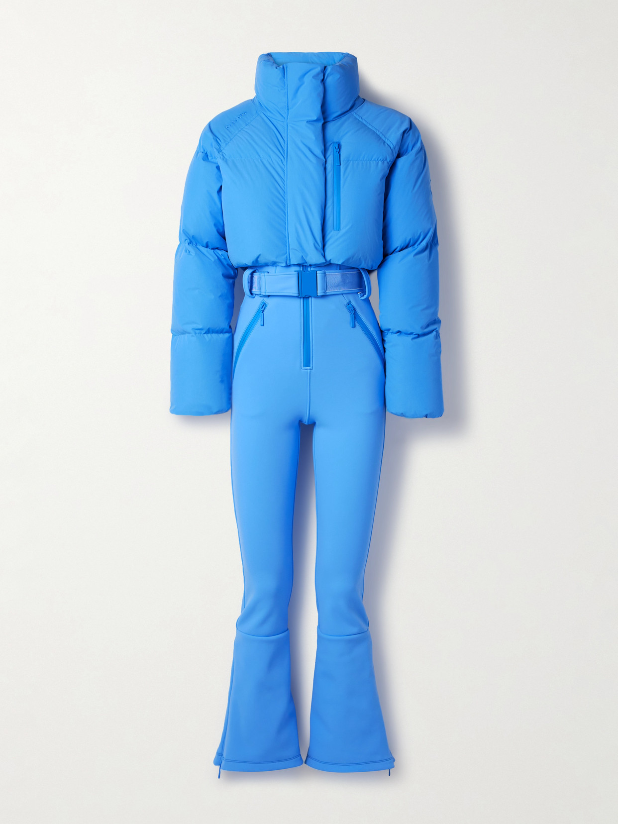 Cordova Myoko Belted Quilted Padded Ski Suit In Blue