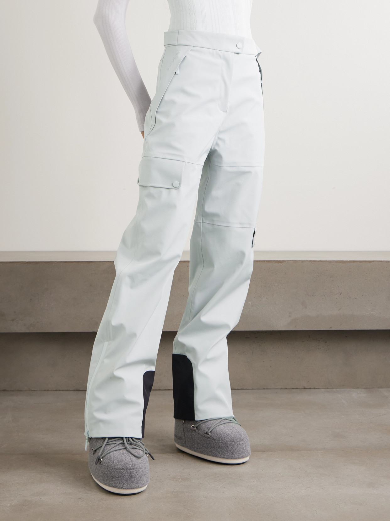 Cordova Zurs Two-tone Stretch Ski Pants In Gray