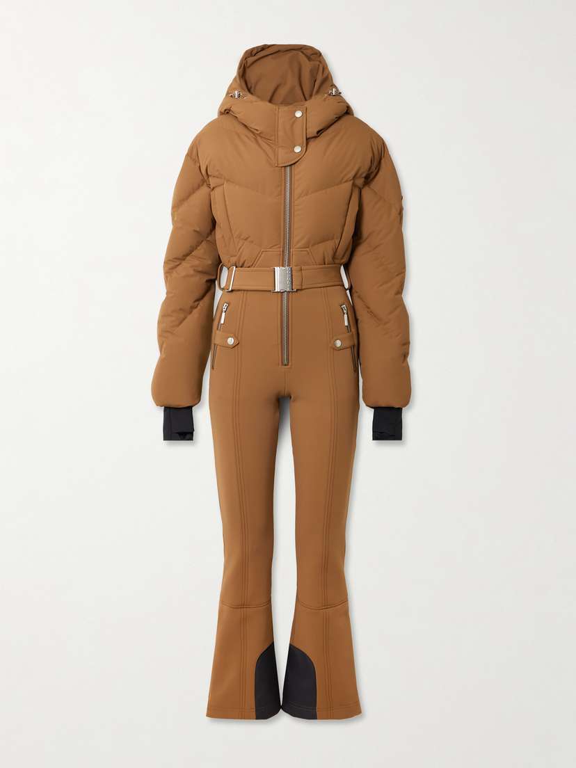 Cordova Ajax Hooded Belted Recycled Quilted Down Ski Suit