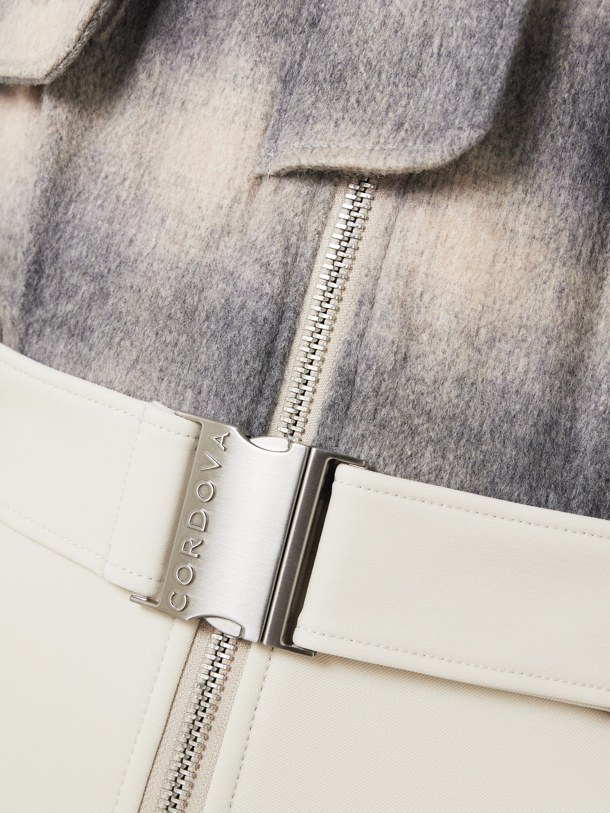 Cordova The Telluride Belted Checked Wool-blend And Stretch Ski Suit In Gray