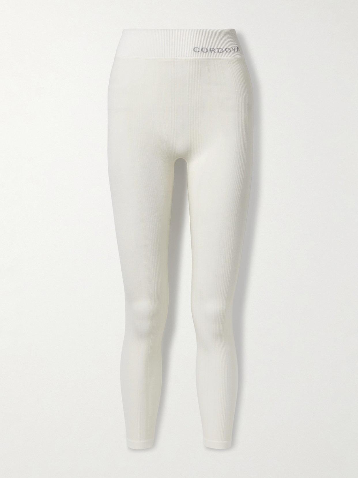 Cordova Sol Ribbed-knit Leggings In White
