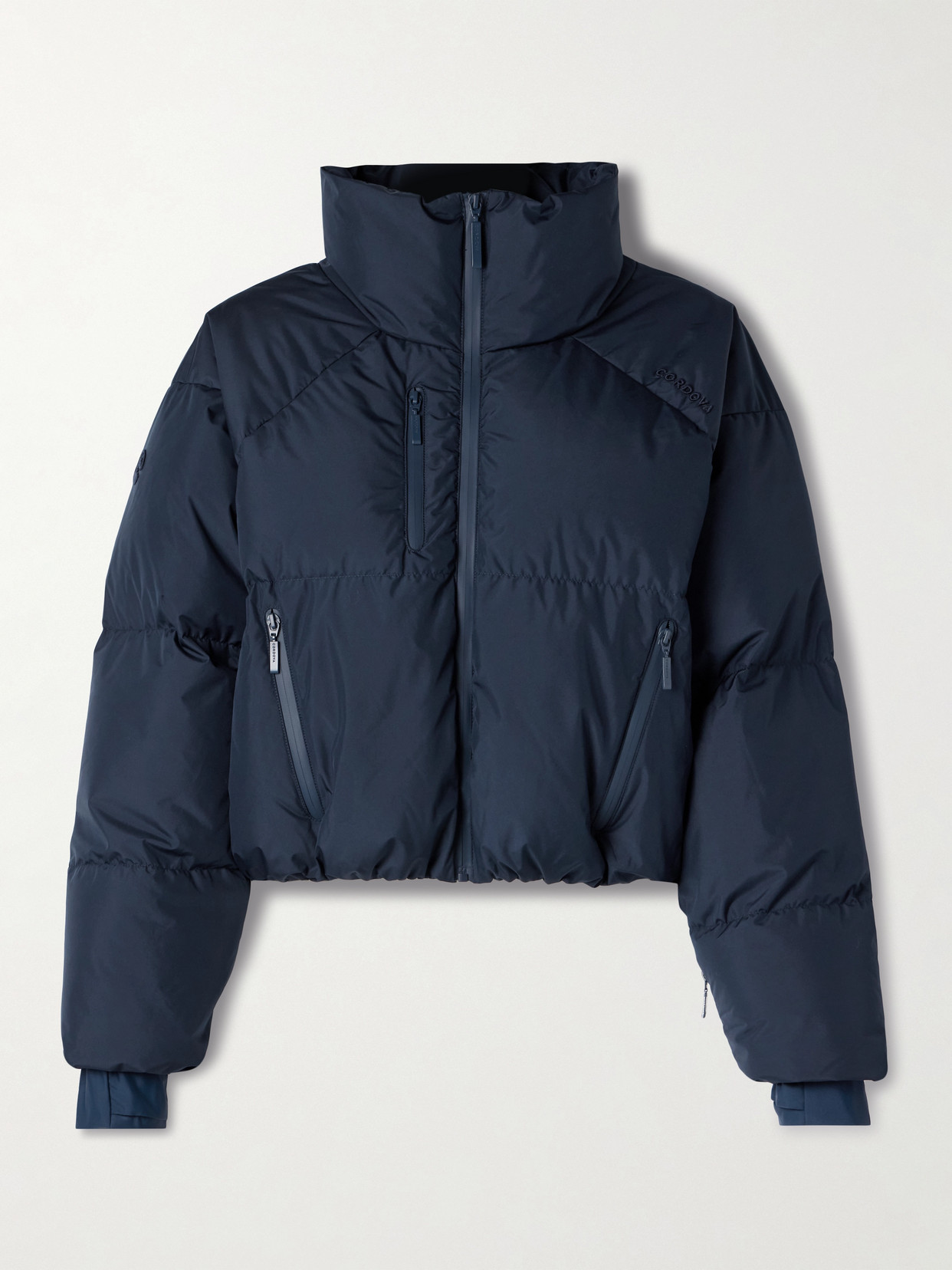 Cordova Cortina Cropped Quilted Down Ski Jacket In Blue